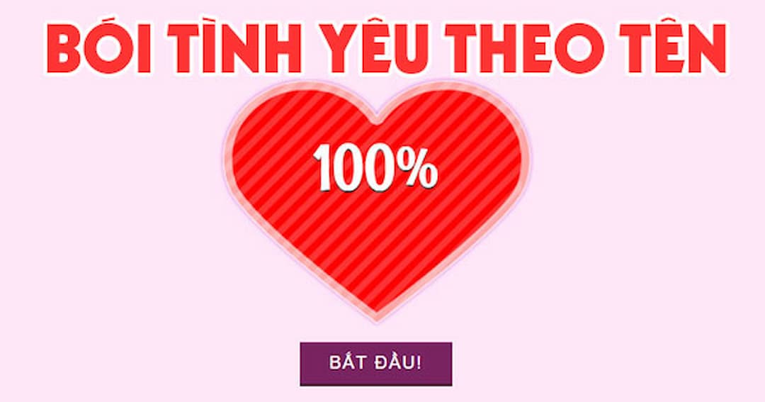 Bói tình yêu theo tên