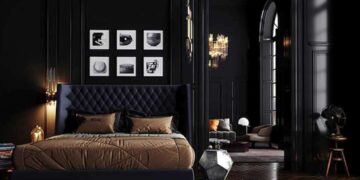 Thiết kế phòng ngủ màu đen